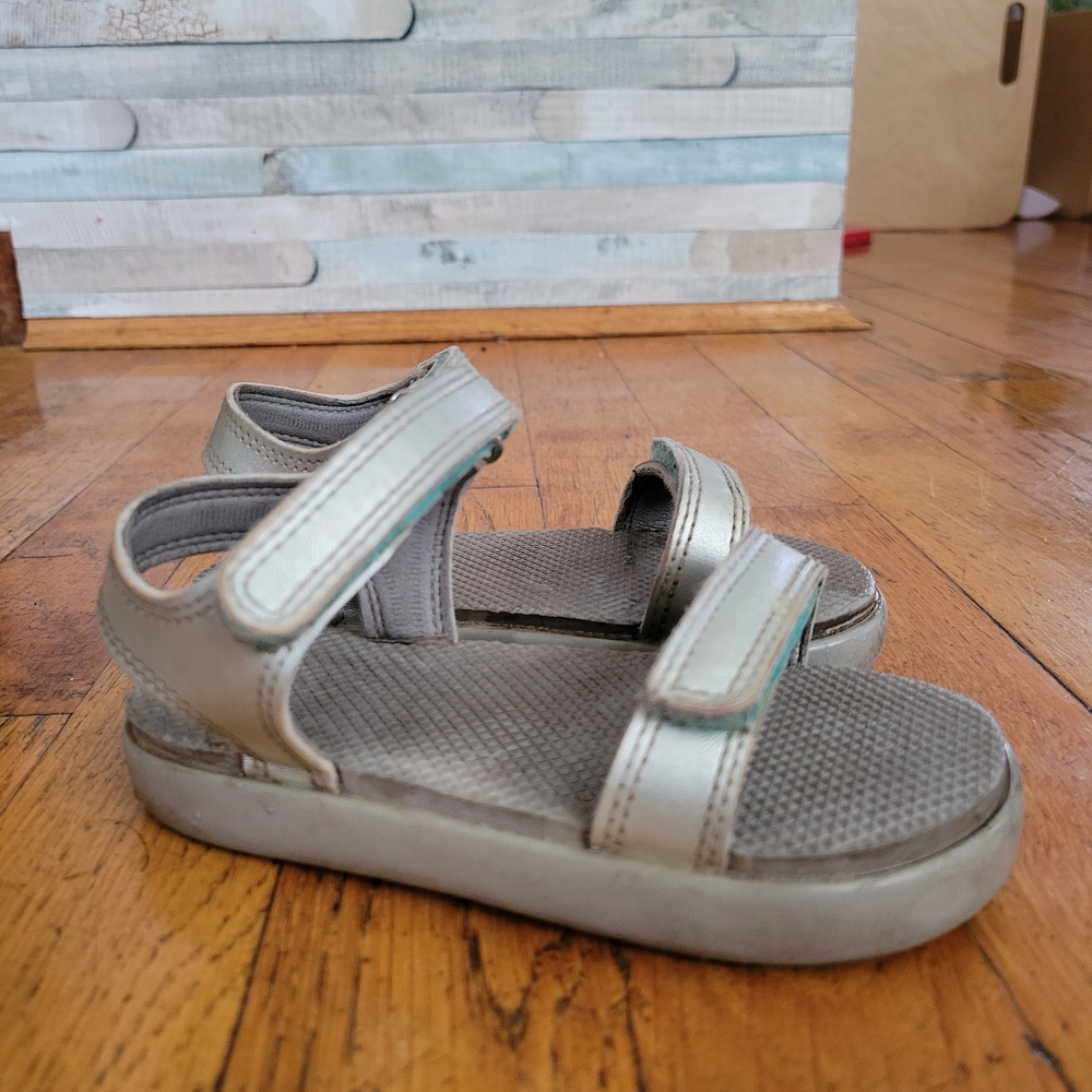 Kids' Metallic Sandals with Adjustable Straps